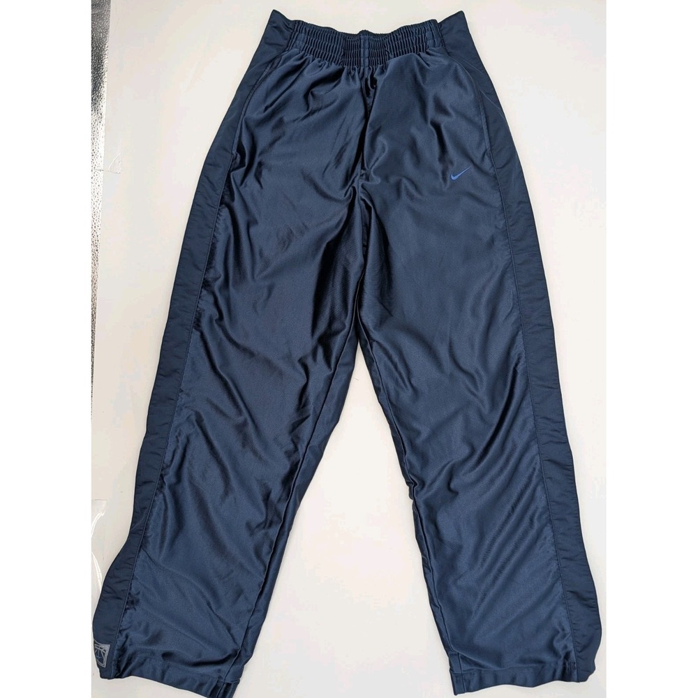 Nike Tear Away Basketball Track Pants Athletic Blue Size M Snap Button Sides